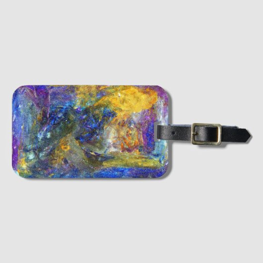 Blaue Bestie Gepäckanhänger (Vorderseite (Horizontal))