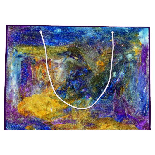 Blaue Bestie Große Geschenktüte (Rückseite)