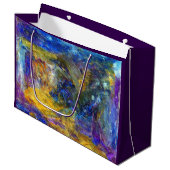 Blaue Bestie Große Geschenktüte (Vorderseite Schrägansicht)