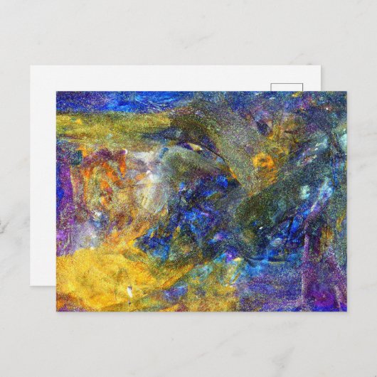 Blaue Bestie Postkarte (Vorne/Hinten)