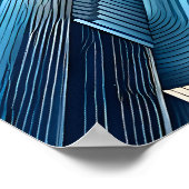 Blaue Bewegungslinien Poster (Ecke)