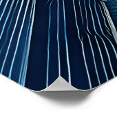 Blaue Bewegungslinien Poster (Ecke)