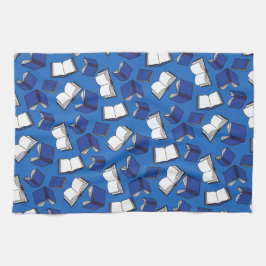 Blaue Bibliothek Buchmuster Bibliothekar Geschirrtuch