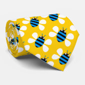 Blaue Bienen Krawatte (Gerollt)