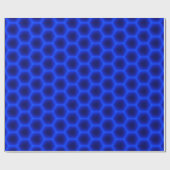 Blaue Bienenwabe 3D Geschenkpapier (Flach)