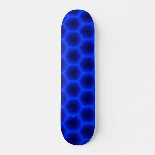 Blaue Bienenwabe 3D Skateboard (Vorne)