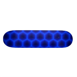 Blaue Bienenwabe 3D Skateboard