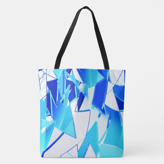 Blaue Bildausschnitte unregelmäßig verdreht Tasche (Vorderseite)