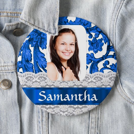 Blaue Bildvorlage Button (Beispiel)