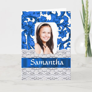 Blaue Bildvorlage Karte