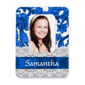 Blaue Bildvorlage Magnet (Vertikal)