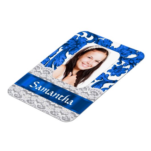 Blaue Bildvorlage Magnet (Linke Seite)