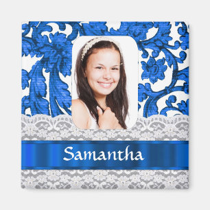 Blaue Bildvorlage Magnet