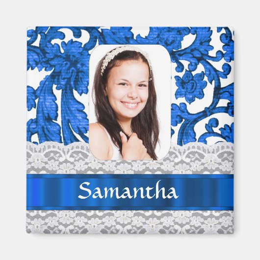 Blaue Bildvorlage Magnet (Vorne)