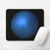 Blaue binäre Logik Mousepad (Mit Mouse)
