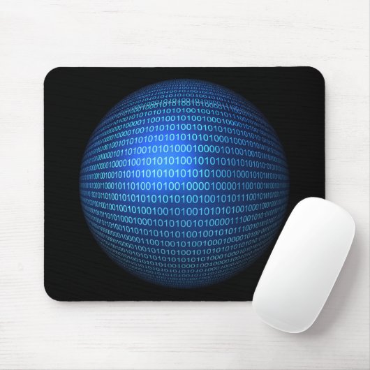 Blaue binäre Logik Mousepad (Mit Mouse)
