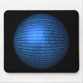 Blaue binäre Logik Mousepad (Vorne)
