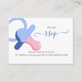 BLAUE BINKY, BABY DUSCHER-UAWG-Umschließkarte Begleitkarte