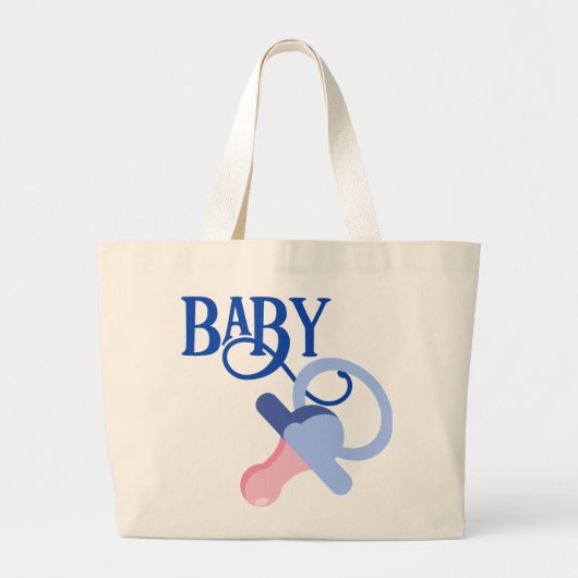 BLAUE BINKY, BABY SHOWER JUMBO STOFFBEUTEL (Vorne)