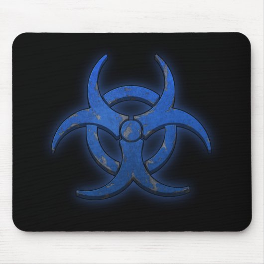 Blaue Biogefährdung Mousepad (Vorne)
