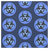 Blaue Biogefährdung Stoff (Nahaufnahme)