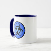 Blaue Biogefährdung Tasse (Vorderseite Links)