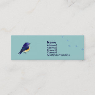 Blaue Birdie-Visitenkarte Mini Visitenkarte
