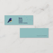 Blaue Birdie-Visitenkarte Mini Visitenkarte (Vorne/Hinten)