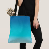 Blaue bis Aqua-Verlauffarben Moderne Ombre Athlet Tasche (Von Nahem)