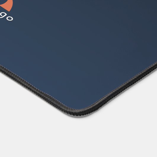 Blaue bis schwarze Firmenmarke Minimal Schreibtischunterlage (Ecke)