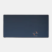 Blaue bis schwarze Firmenmarke Minimal Schreibtischunterlage (Vorderseite)