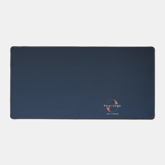 Blaue bis schwarze Firmenmarke Minimal Schreibtischunterlage (Vorderseite)