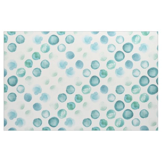 Blaue Bläschen Meer Töne Aquarell Stoff (Fat Quarter (45,7 x 55,9 cm))