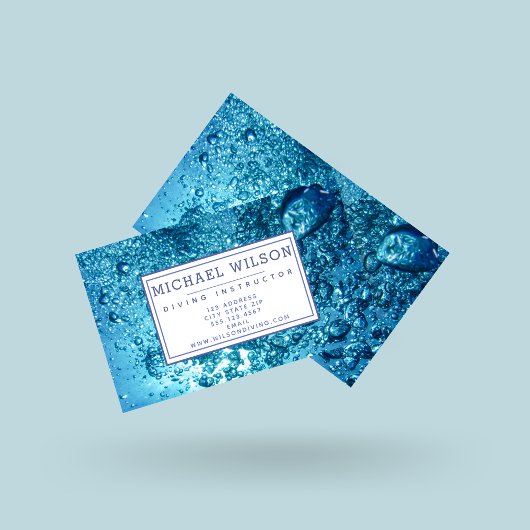 Blaue Bläschen - Tauchlehrer Visitenkarte