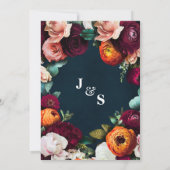 Blaue Blase & Braun Geburtstag Einladung (Rückseite)