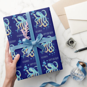 Blaue Blase, Hochseefischerei Geschenkpapier