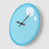 Blaue Blase im Badezimmer Uhr (Winkel)