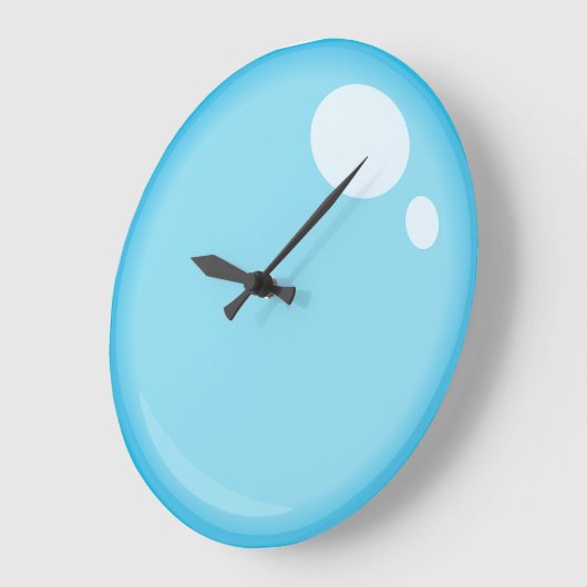 Blaue Blase im Badezimmer Uhr (Winkel)