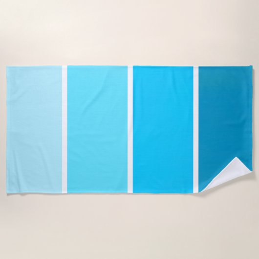 Blaue Blase Streifen Strandtuch (Vorderseite)