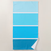 Blaue Blase Streifen Strandtuch (Vorderseite)