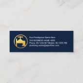 Blaue Blasen Blühen Stechend Gold Klempnerei Mini Visitenkarte (Rückseite)