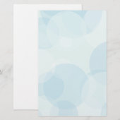 Blaue Blasen Briefpapier (Vorne/Hinten)