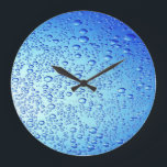 Blaue Blasen-Design für die runde Großuhr Große Wanduhr<br><div class="desc">Blauer Blasen Design</div>