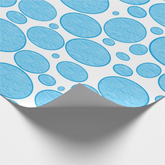 Blaue Blasen erleichterten Packpapier (Ecke)