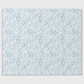 Blaue Blasen Geburtstag Geschenkpapier (Flach)