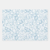 Blaue Blasen Geburtstag Geschenkpapier Set (Vorderseite 2)