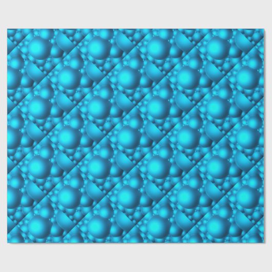Blaue Blasen Geschenkpapier (Flach)