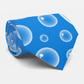 Blaue Blasen Krawatte (Gerollt)