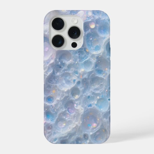 Blaue Blasen-Textur iPhone 15 Pro Hülle – Ästhetis (Rückseite)