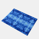 Blaue Blasenmuster-Decke Fußmatte (Schrägansicht)